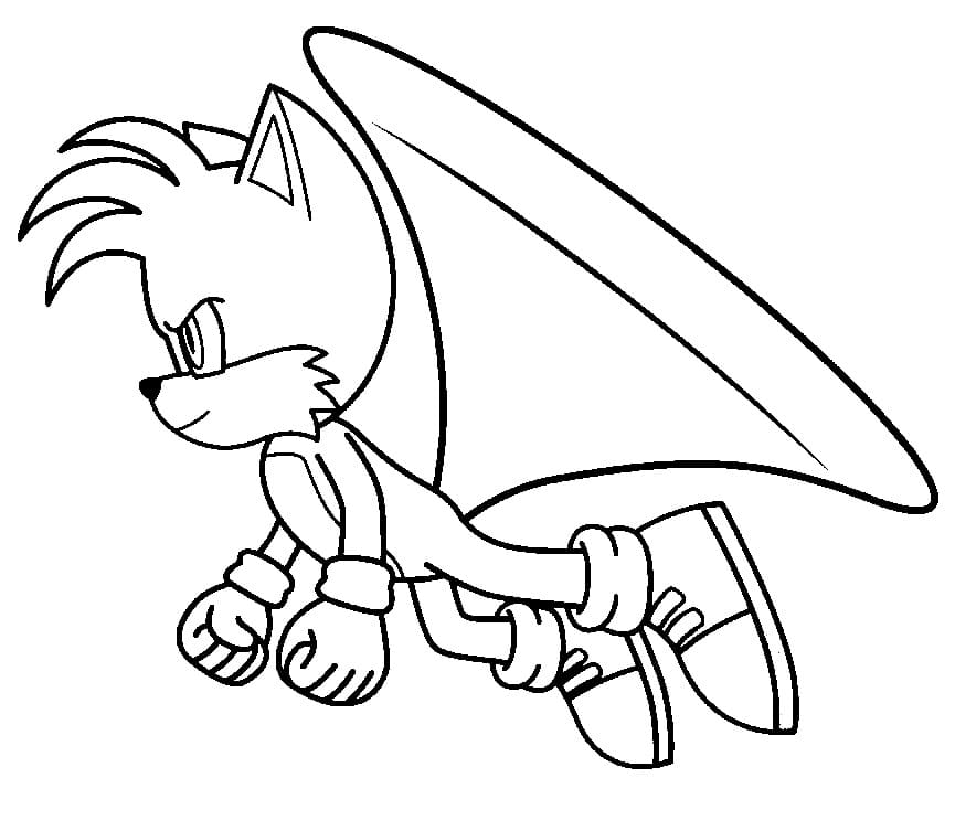 Coloriage Dessin de Tails Gratuit