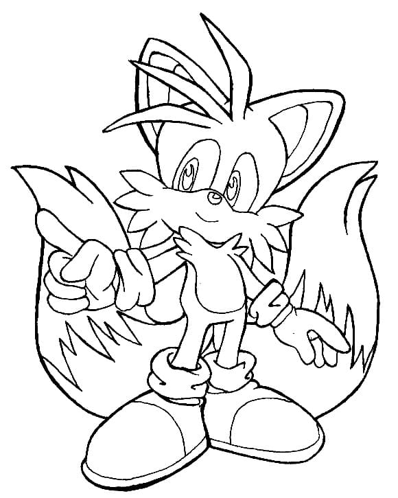 Coloriage Dessin de Tails