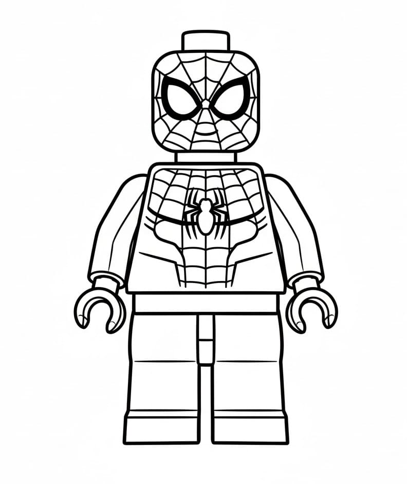 Coloriage Dessin Gratuit de Lego Spiderman