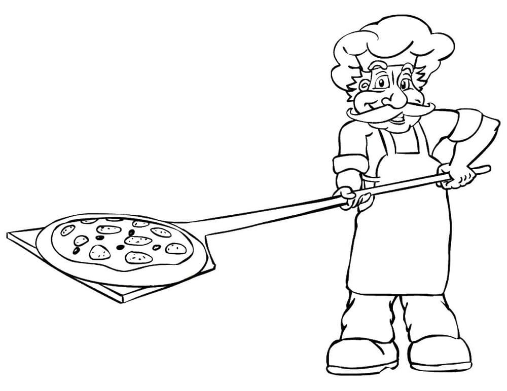 Dessin Gratuit de Pizzaiolo Coloriage Dessin Gratuit de Pizzaiolo