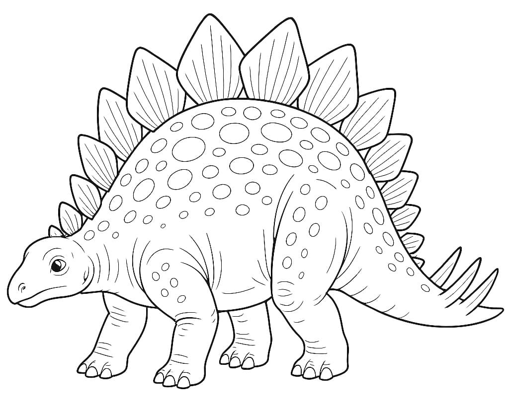 Dessin Gratuit de Stégosaure Coloriage Dessin Gratuit de Stégosaure