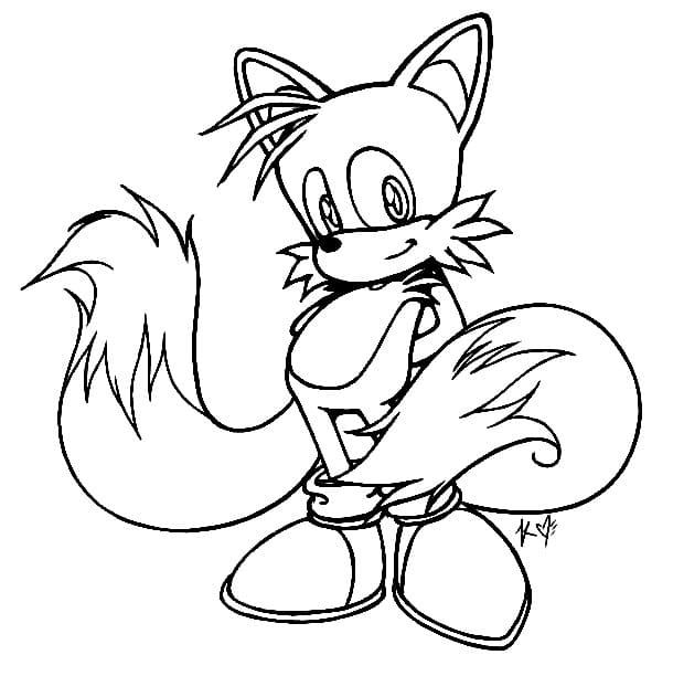 Coloriage Dessin Gratuit de Tails