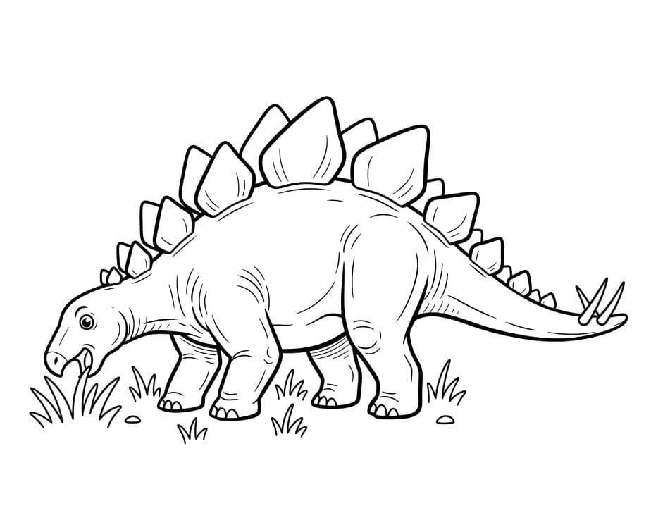 Coloriage Stégosaure