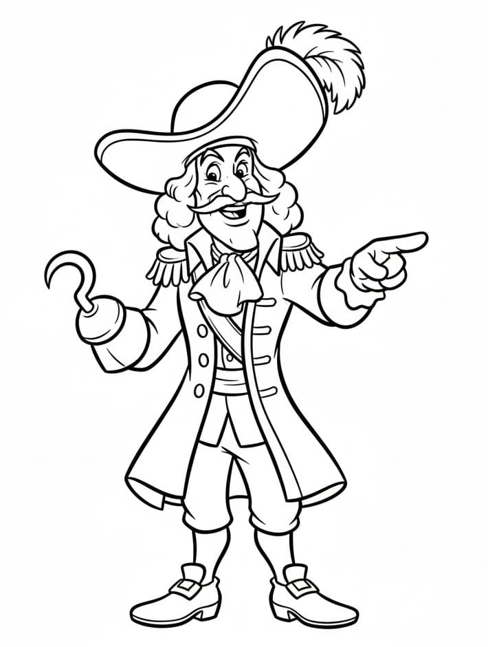 Coloriage Disney Capitaine Crochet