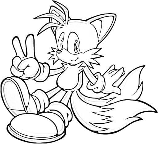 Coloriage Génial Tails