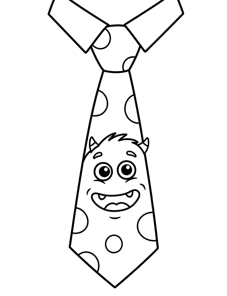 Coloriage Gratuit Cravate Pour les Enfants