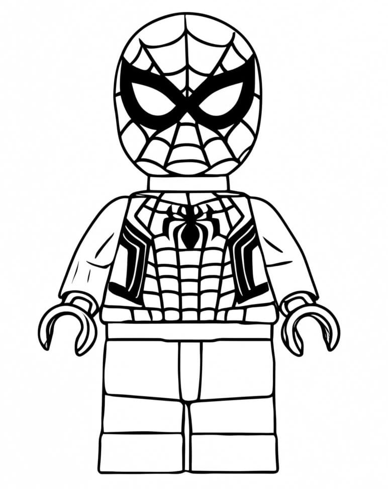 Coloriage Gratuit Lego Spiderman