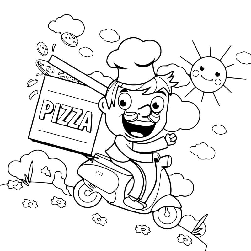 Gratuit Pizzaiolo Pour les Enfants Coloriage Gratuit Pizzaiolo Pour les Enfants