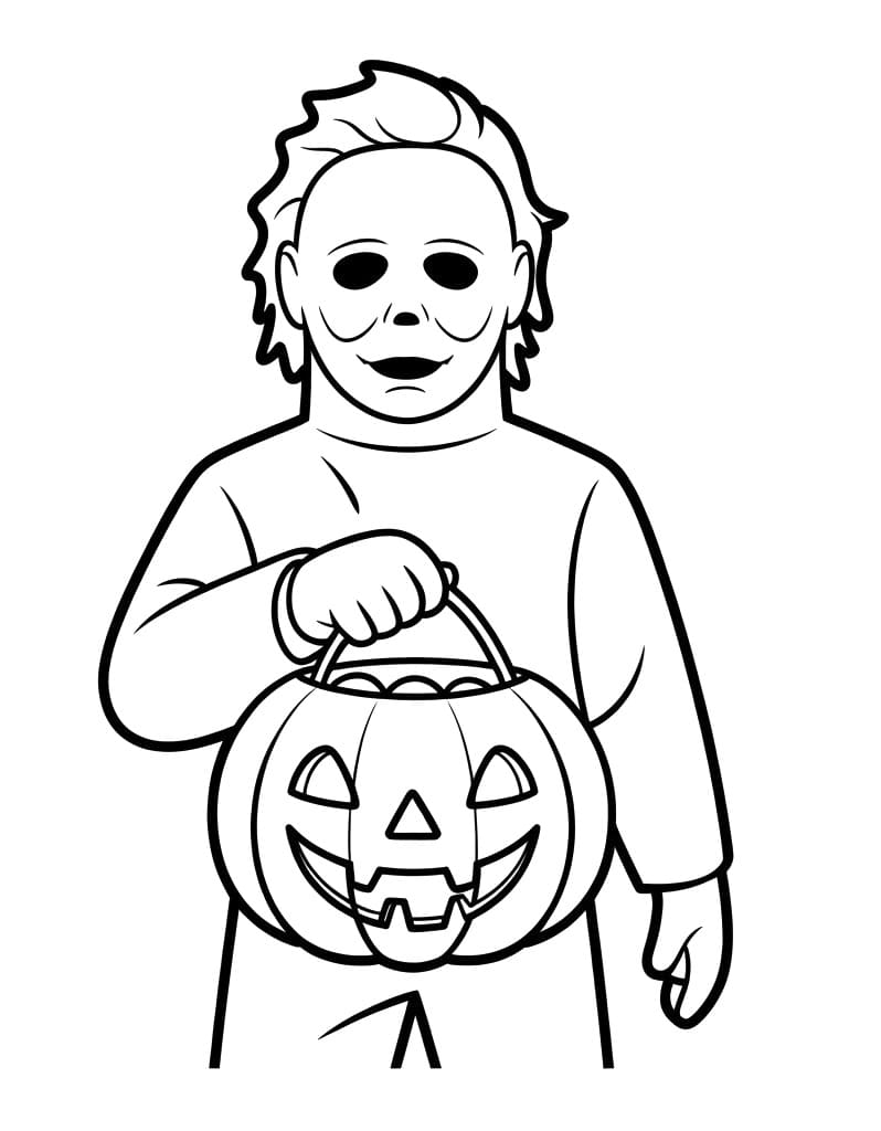 Coloriage Halloween Michael Myers