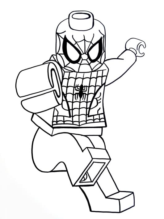 Coloriage Imprimable Gratuit Lego Spiderman Pour les Enfants