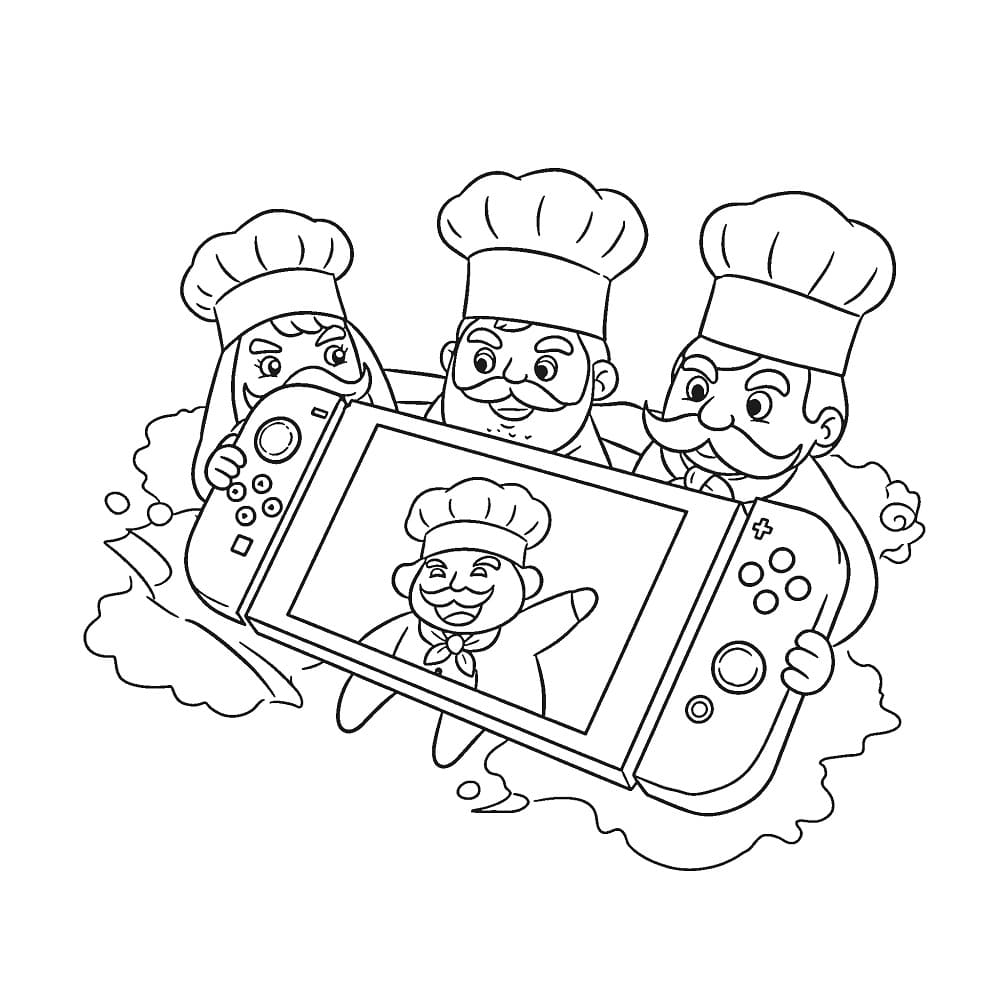 Coloriage Imprimable Gratuit Nintendo Switch Pour les Enfants