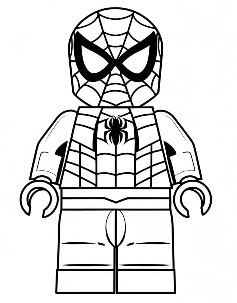 Coloriage Imprimable Lego Spiderman