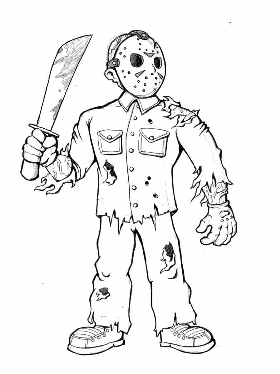 Coloriage Jason Voorhees 4