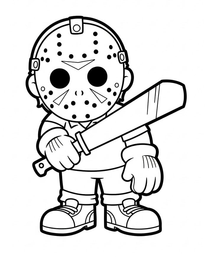 Coloriage Jason Voorhees Gratuit