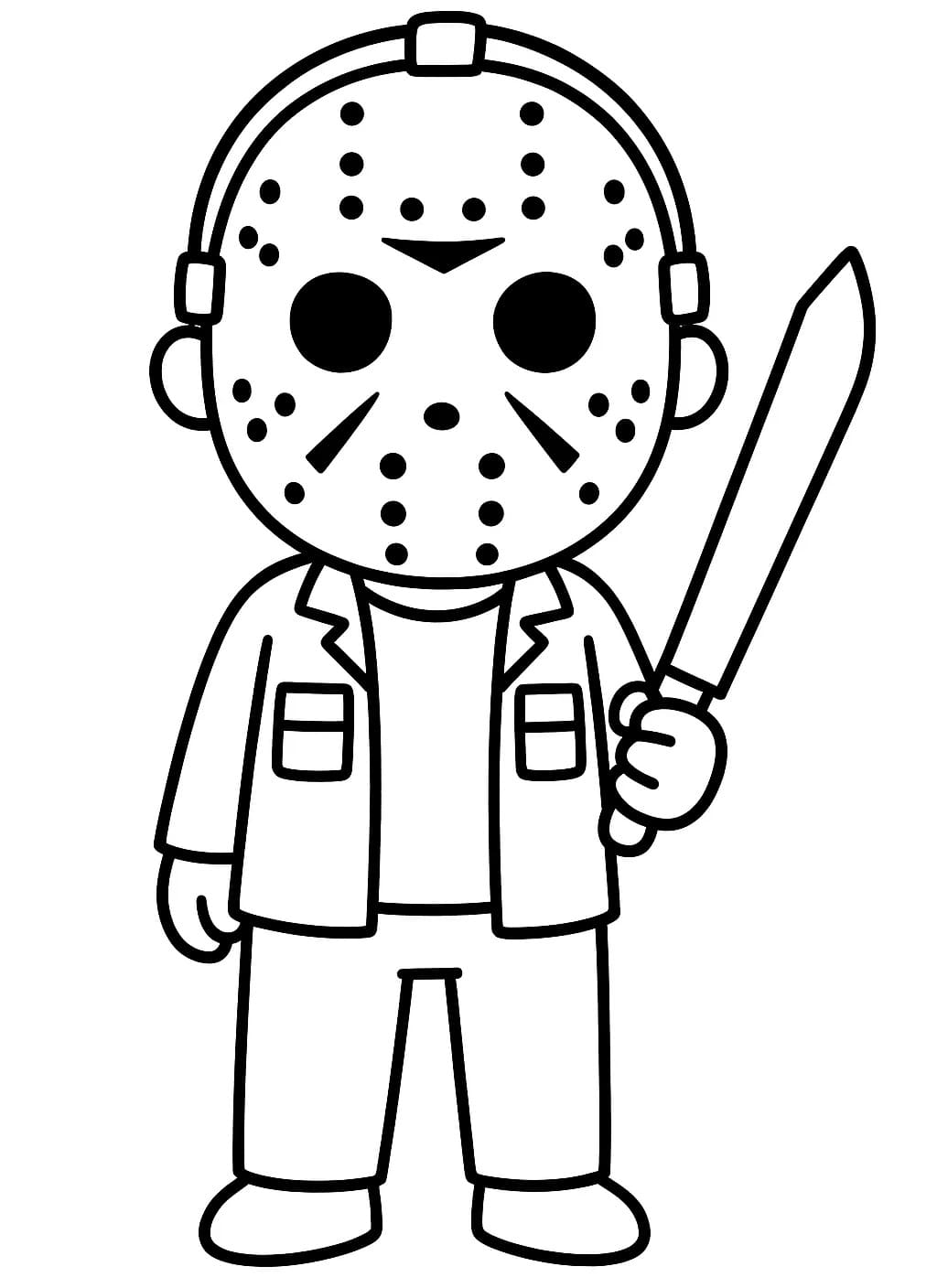 Coloriage Jason Voorhees Imprimable