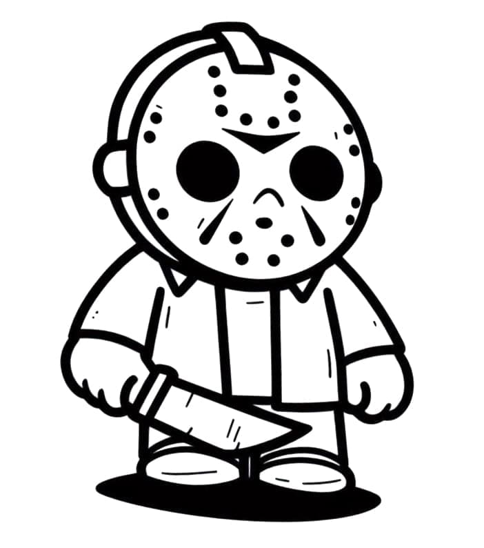 Coloriage Jason Voorhees Mignon