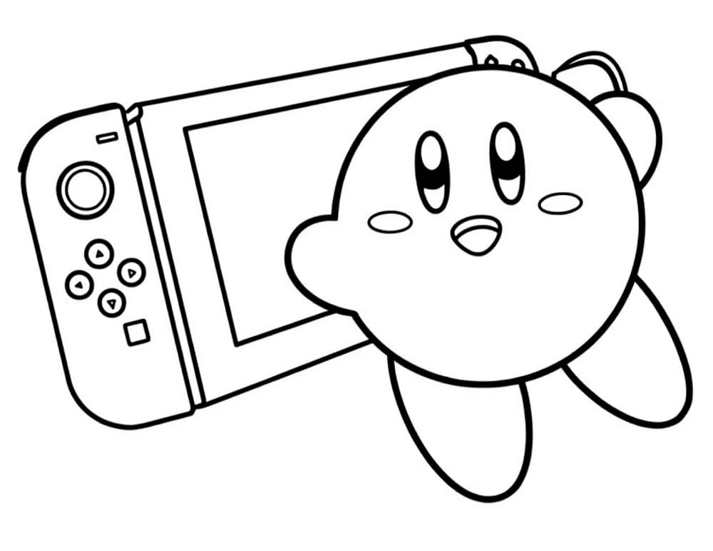 Coloriage Kirby et Nintendo Switch
