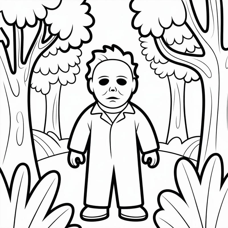 Coloriage Le petit Michael Myers