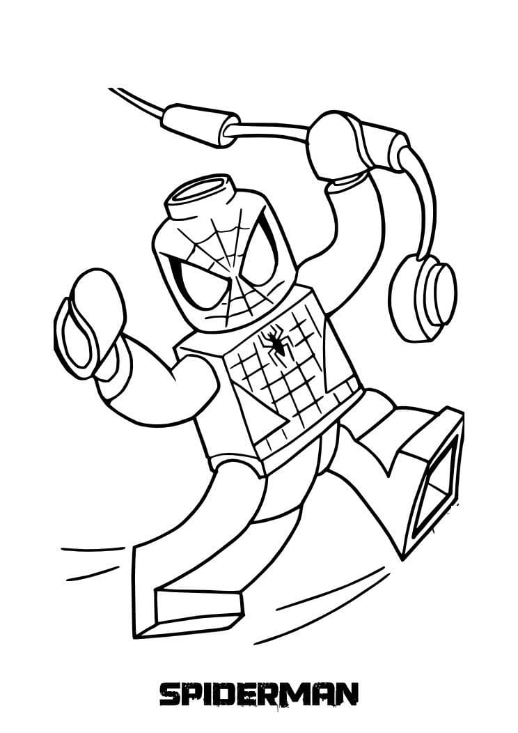 Coloriage Lego Spiderman Imprimable