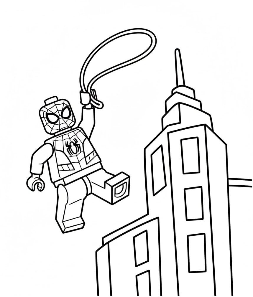 Coloriage Lego Spiderman