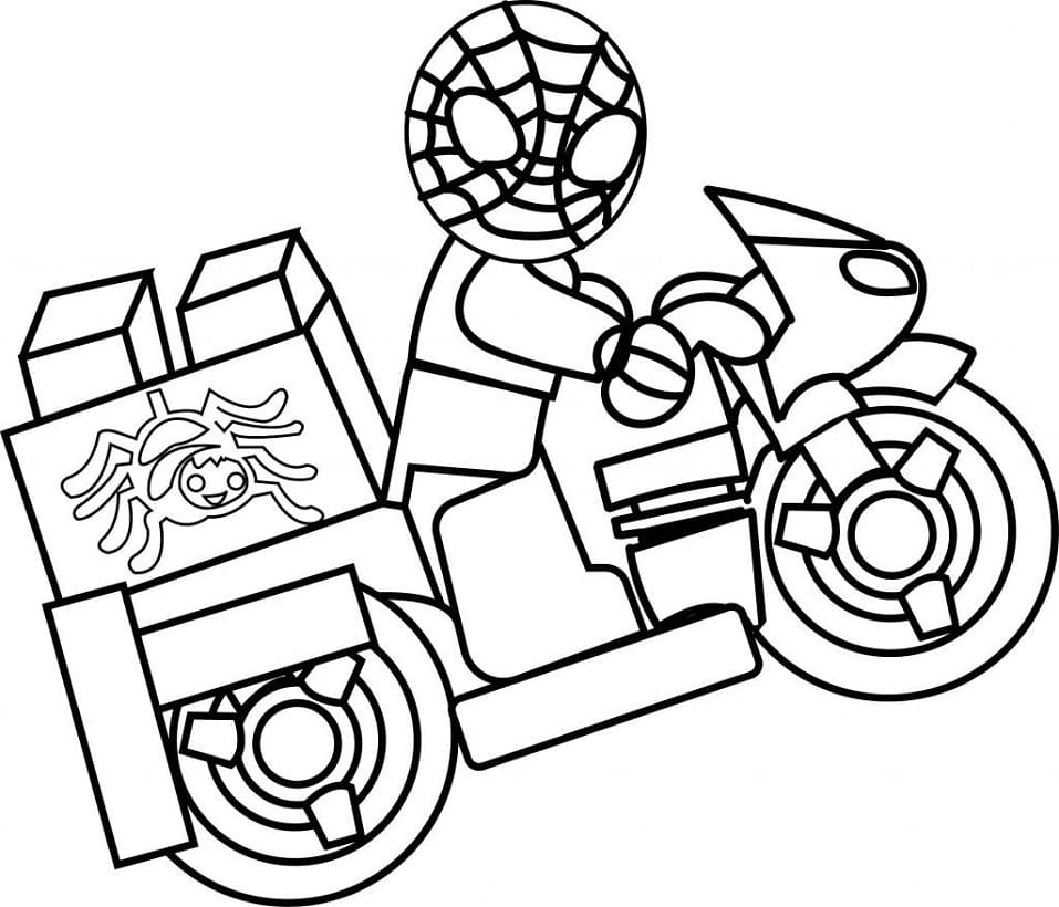Coloriage Lego Spiderman Pour Enfants