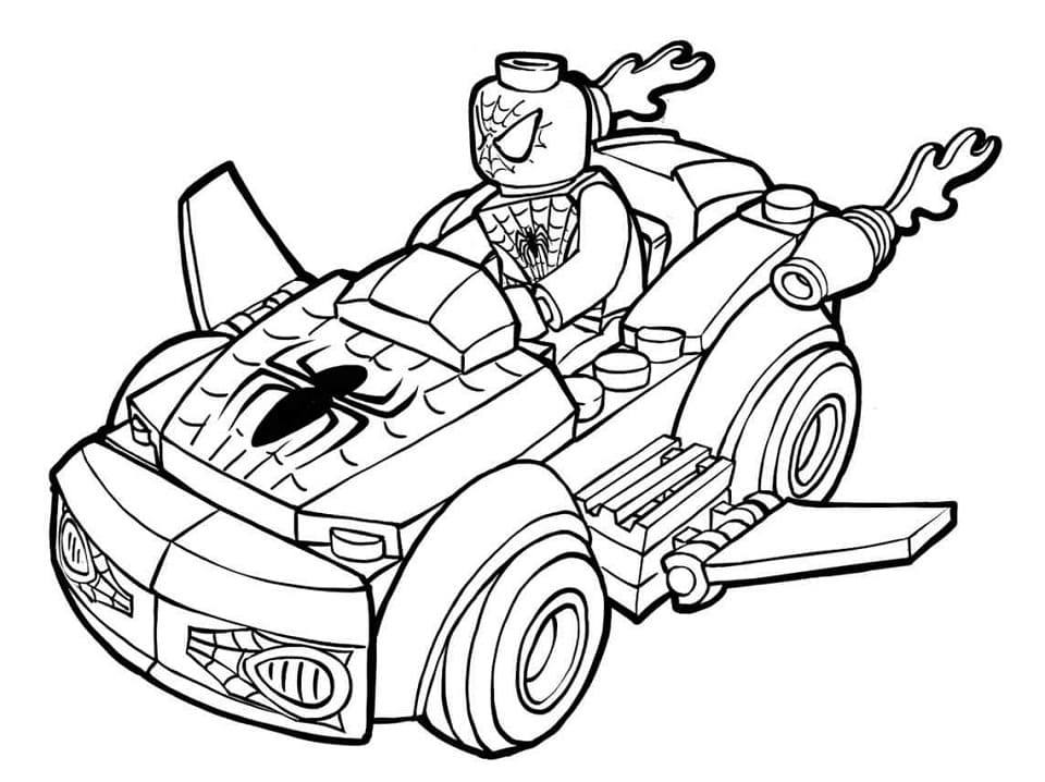 Coloriage Lego Spiderman Pour les Enfants