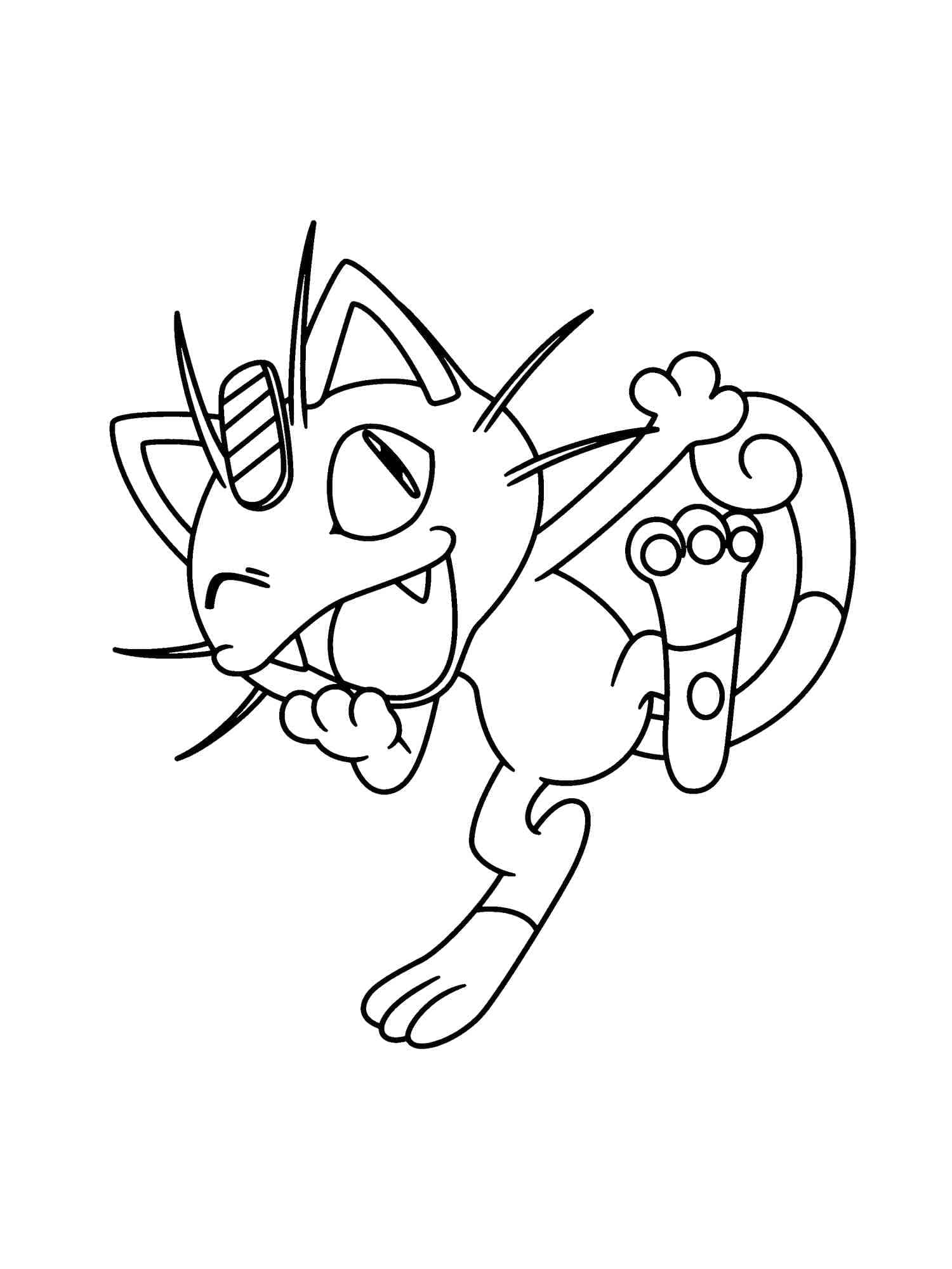 Miaouss dans Pokemon Coloriage Miaouss dans Pokemon