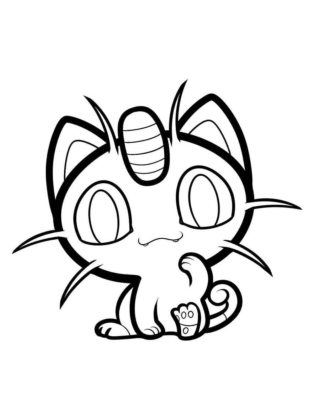 Miaouss de Pokemon Coloriage Miaouss de Pokemon