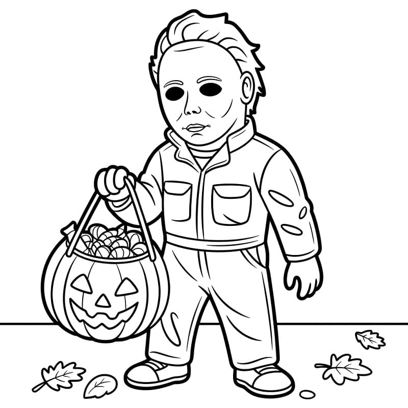 Coloriage Michael Myers à Halloween