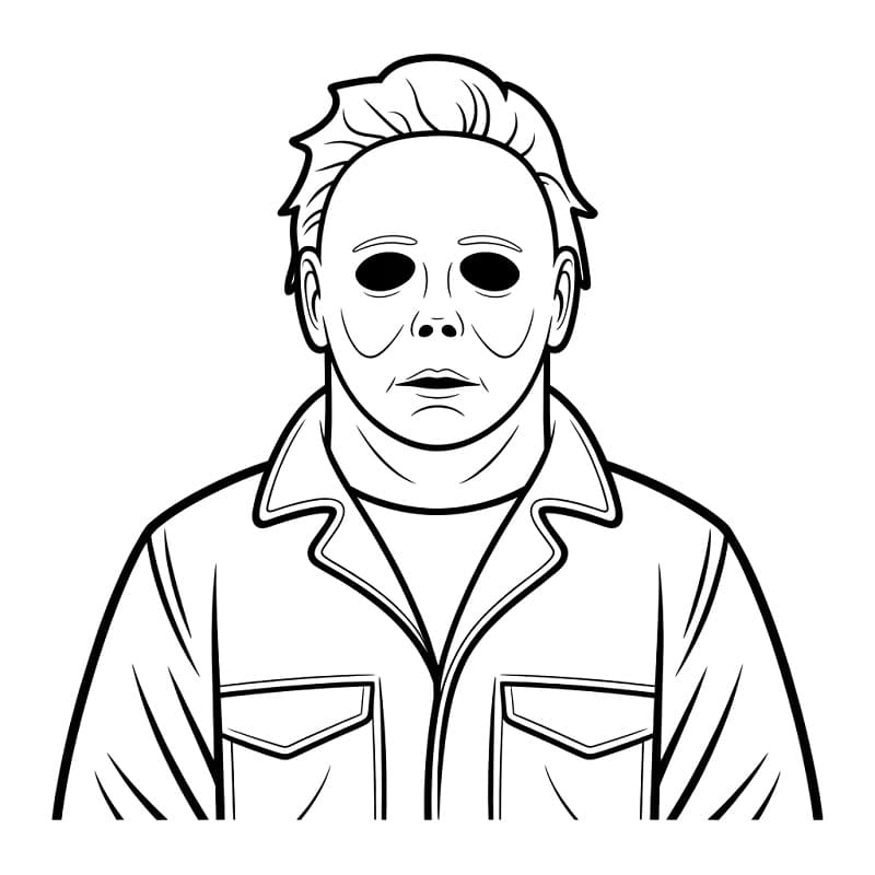 Coloriage Michael Myers avec Halloween