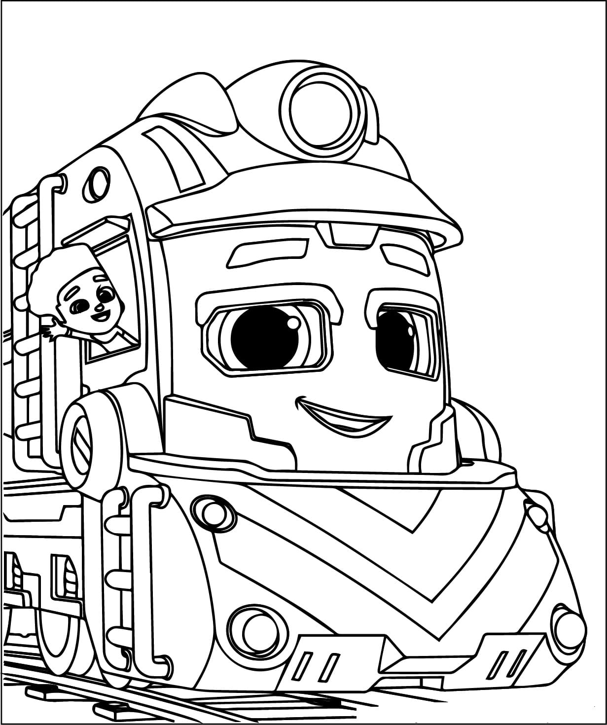 Coloriage Mighty Express Gratuit Pour les Enfants