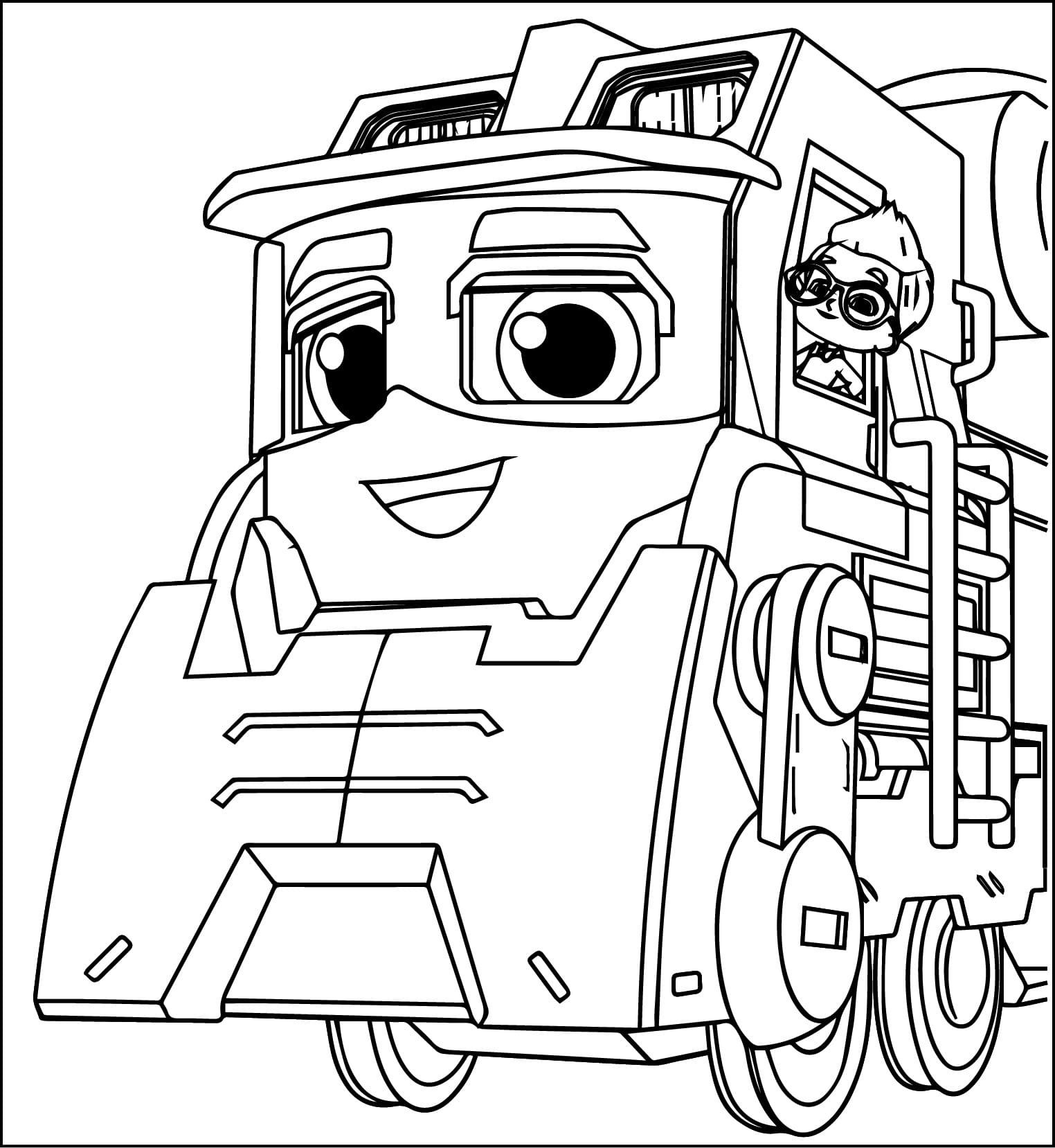 Coloriage Mighty Express Imprimable Pour les Enfants