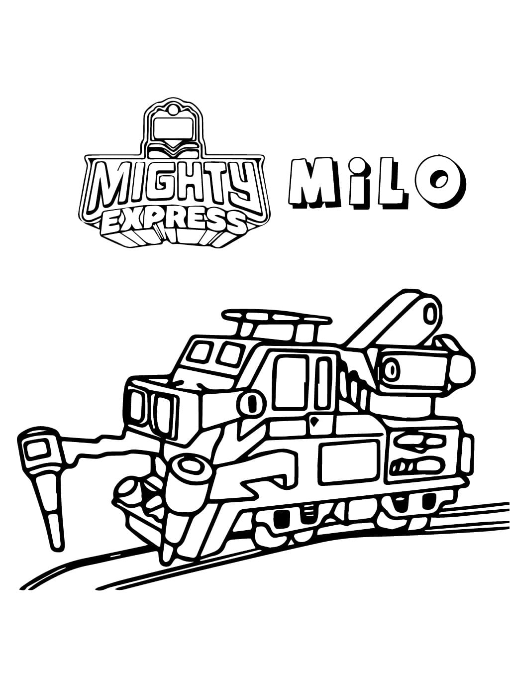Coloriage Milo de Mighty Express