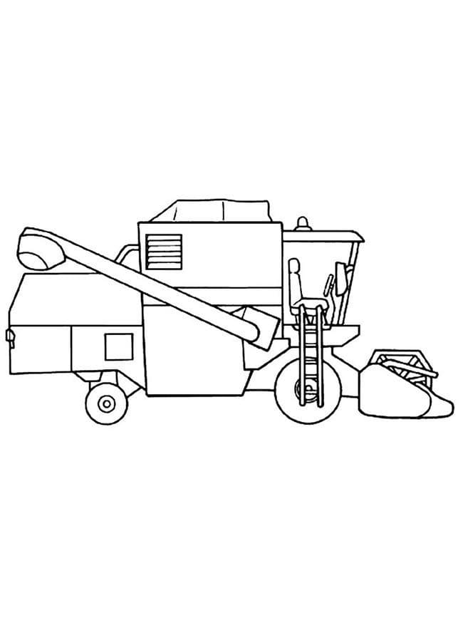 Coloriage Moissonneuse-batteuse Gratuit Pour les Enfants