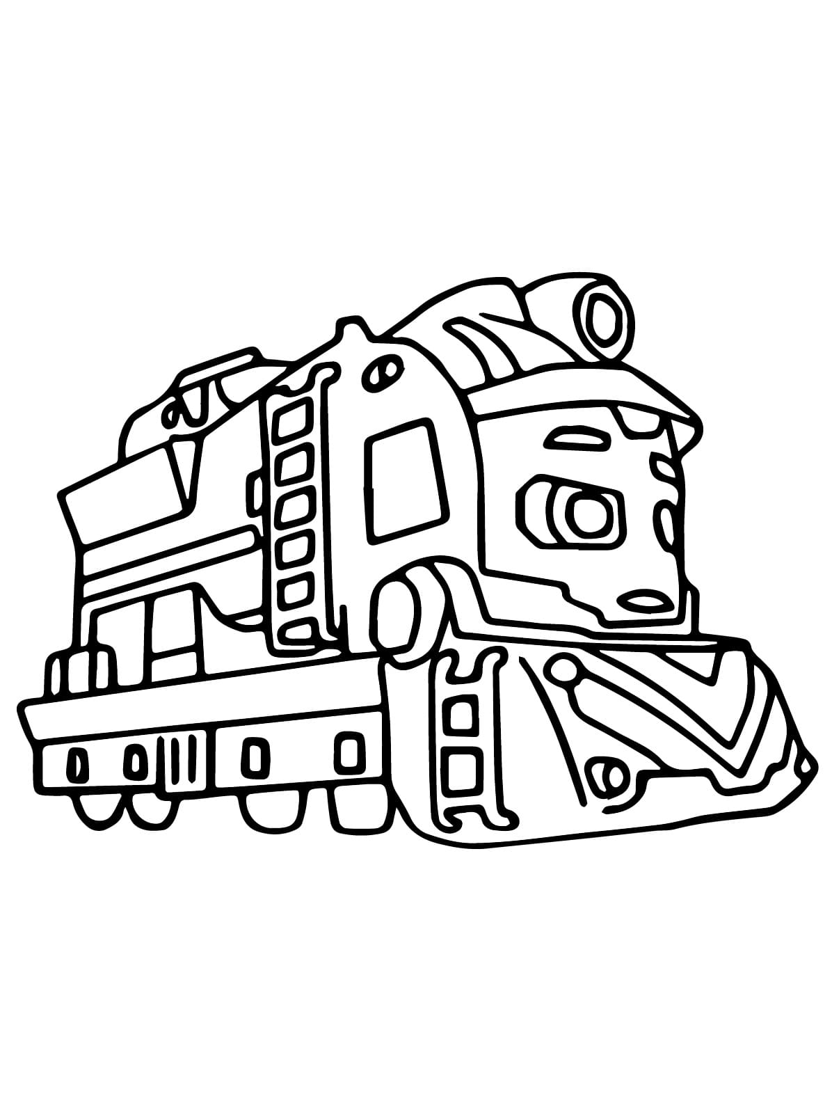 Coloriage Nate dans Mighty Express