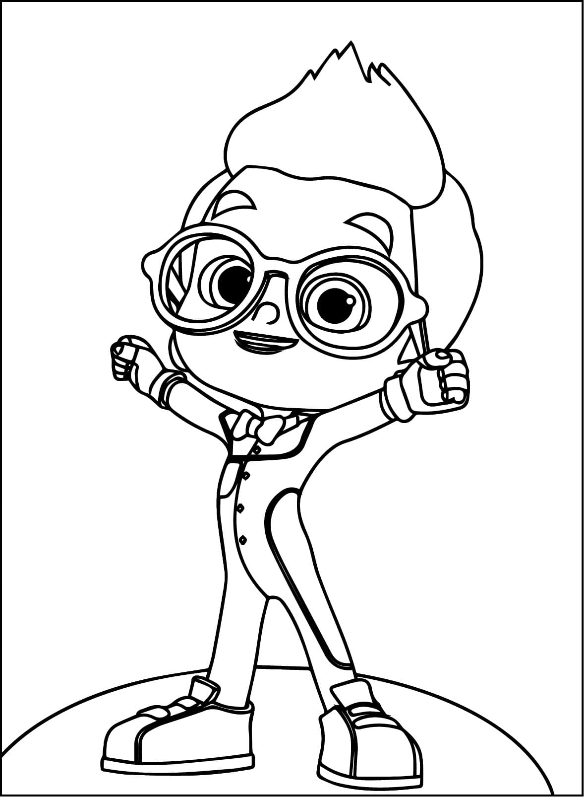 Coloriage Nico de Mighty Express