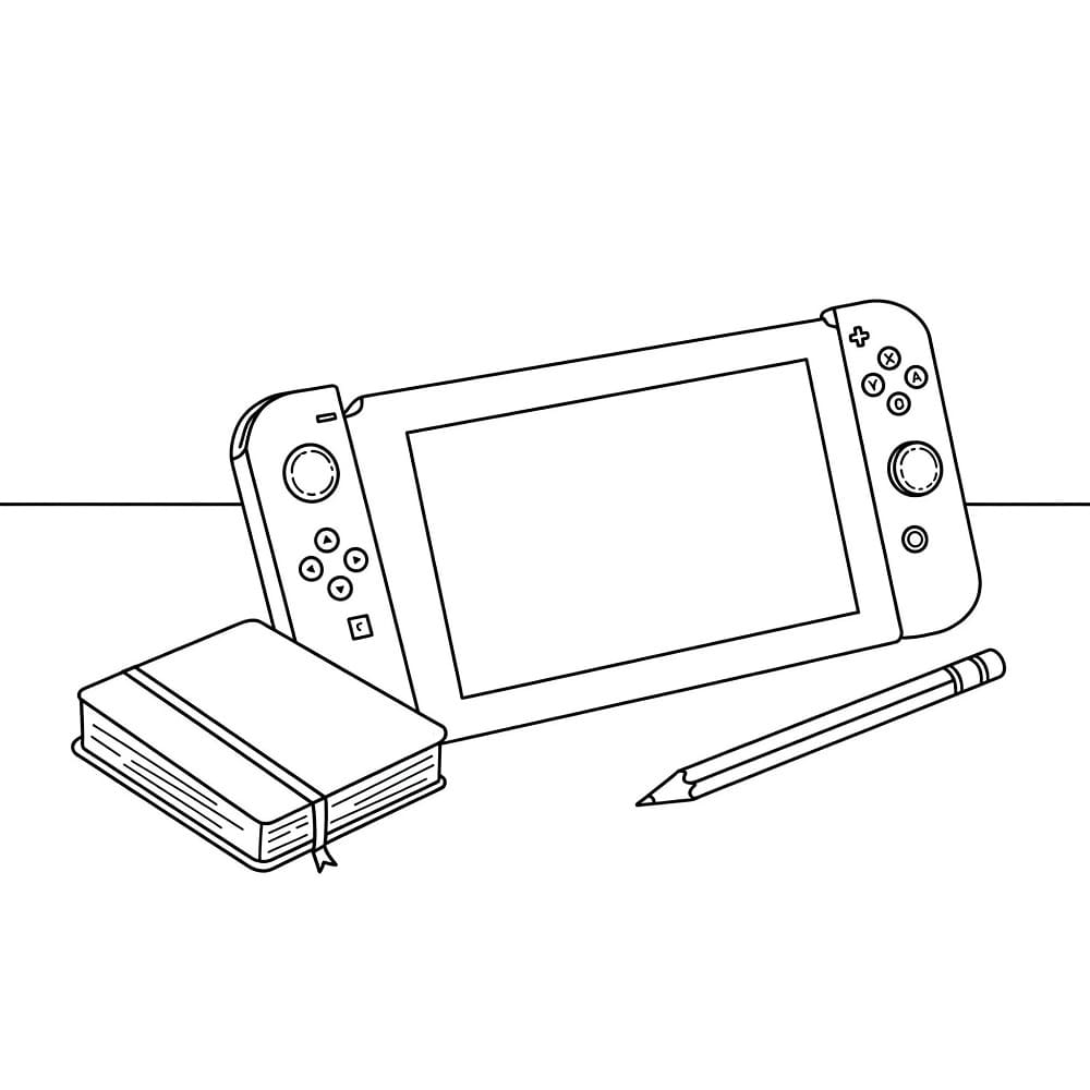 Coloriage Nintendo Switch Gratuit Pour les Enfants