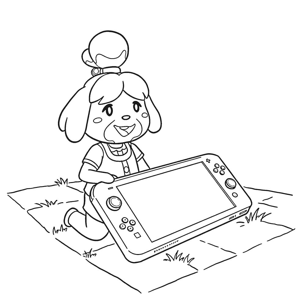 Coloriage Nintendo Switch Imprimable Gratuit Pour les Enfants