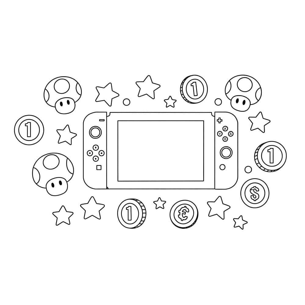 Coloriage Nintendo Switch Imprimable Gratuit