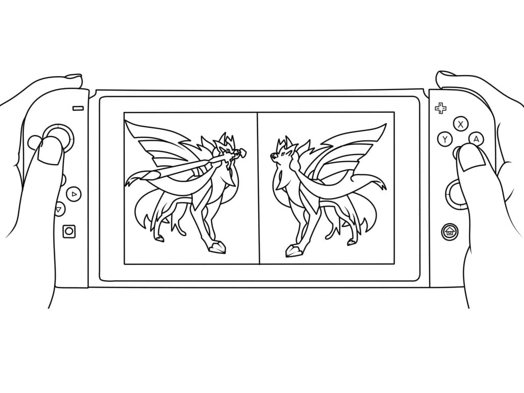 Coloriage Nintendo Switch Pour les Enfants de 2 Ans