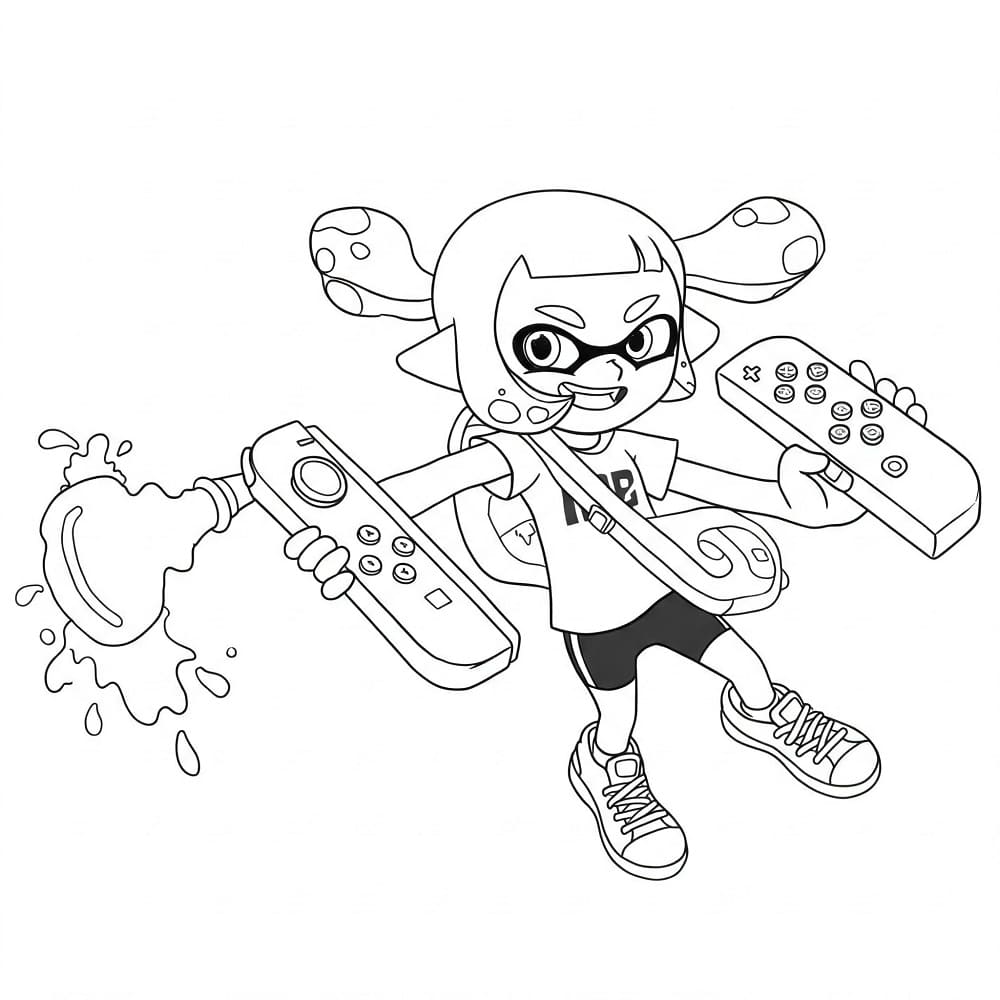 Coloriage Nintendo Switch Pour les Enfants de 3 Ans