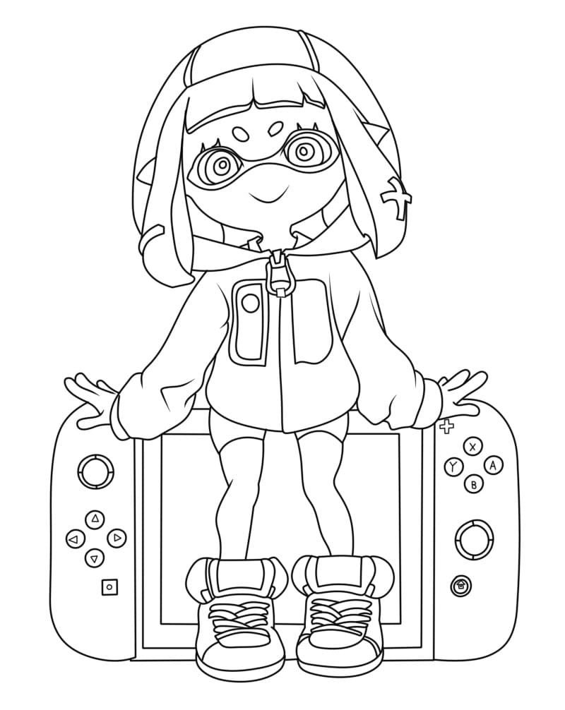 Coloriage Nintendo Switch Pour les Enfants de 4 Ans