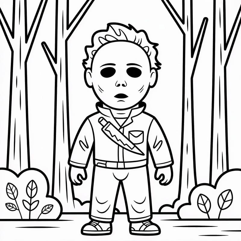 Coloriage Petit Michael Myers