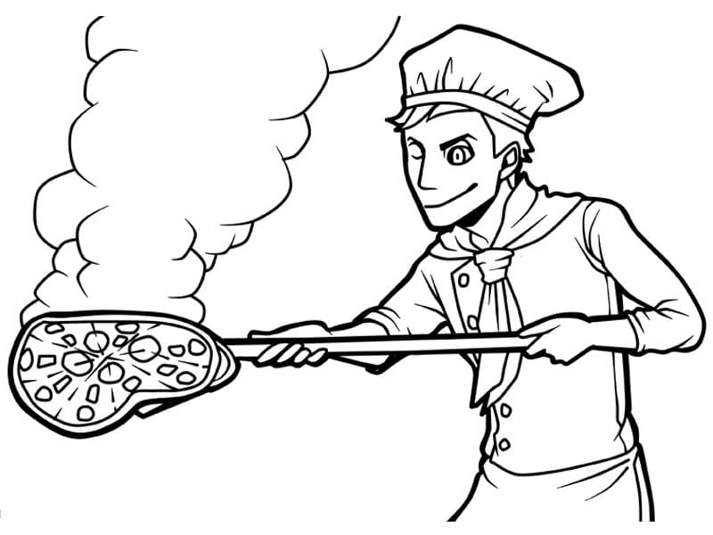 Pizzaiolo Gratuit pour les Enfants Coloriage Pizzaiolo Gratuit pour les Enfants