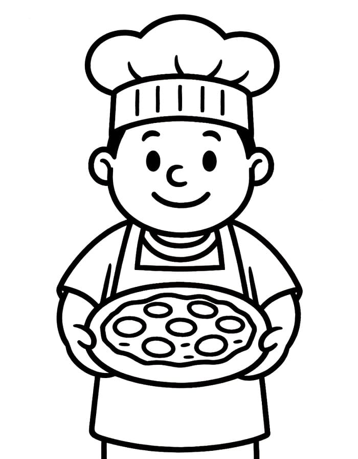 Pizzaiolo pour Enfants Coloriage Pizzaiolo pour Enfants