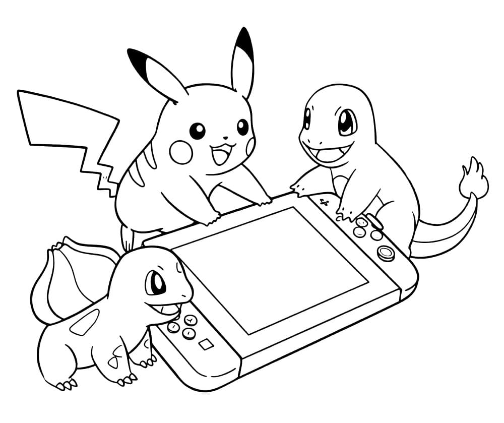 Coloriage Pokemon et Nintendo Switch