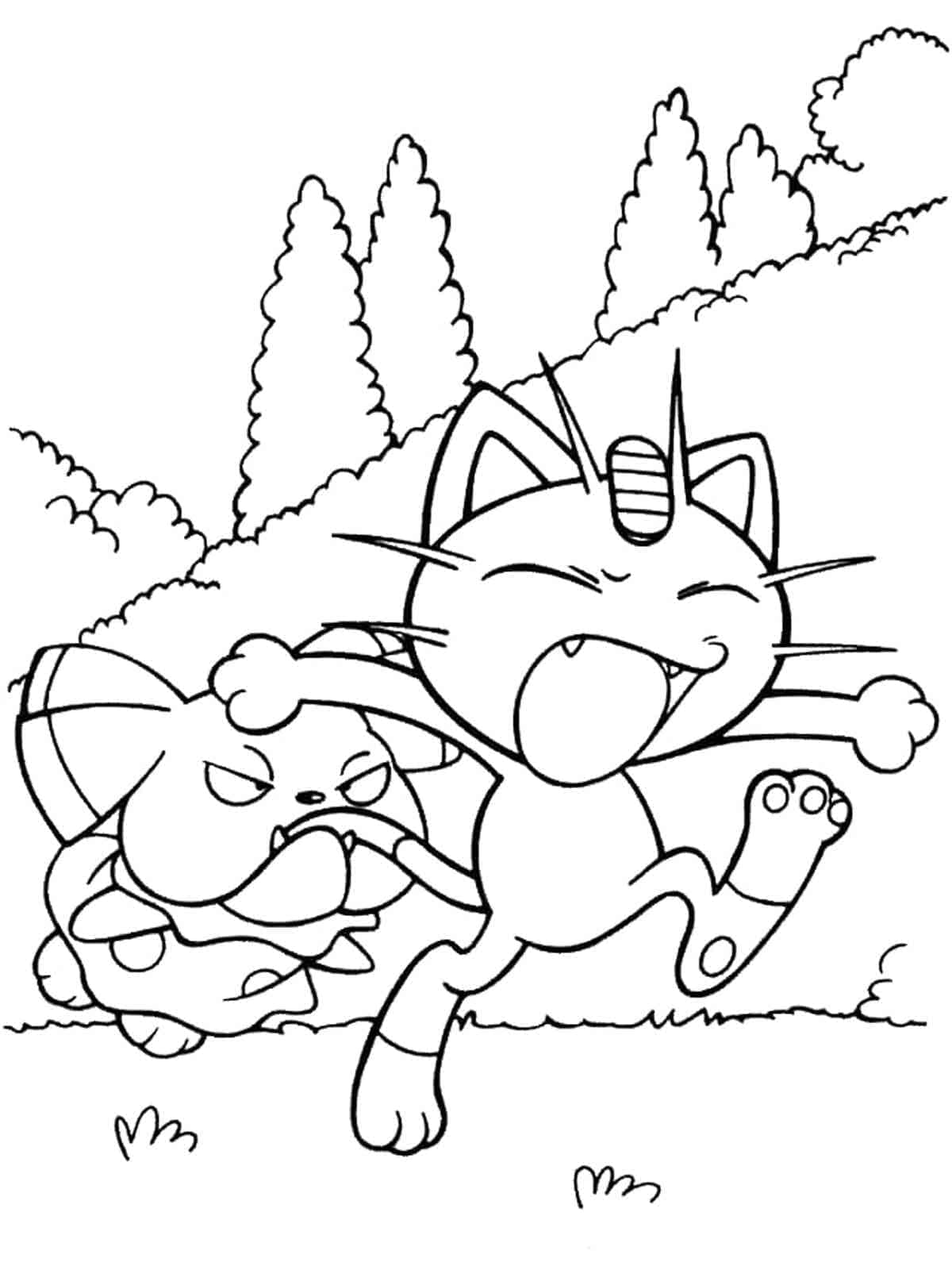 Pokemon Miaouss Coloriage Pokemon Miaouss