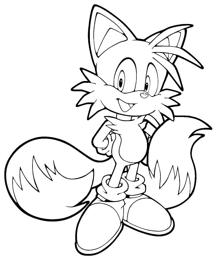Coloriage Tails dans Sonic