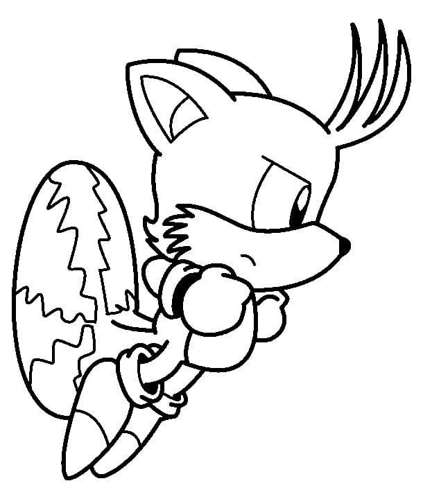 Coloriage Tails Facile