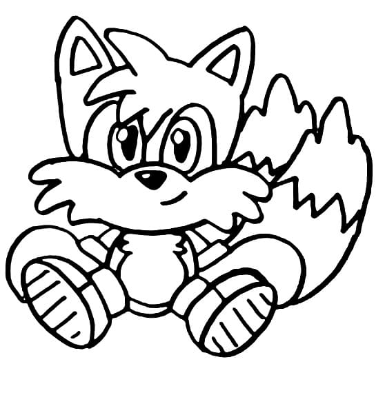 Coloriage Tails Imprimable Pour les Enfants